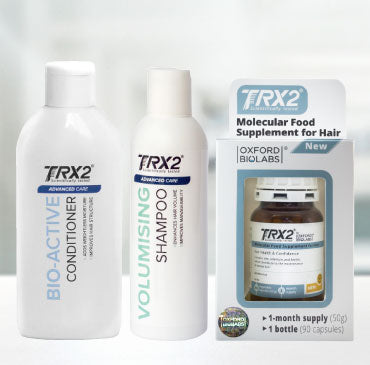 TRX2® Molecular Supplement for Hair + TRX2® Volumising Shampoo + TRX2® Bio-Active Conditioner Bundle